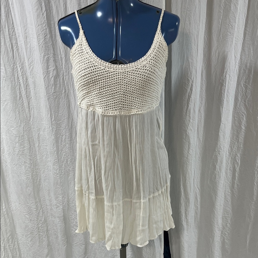 Elegant Cream Crochet Women's Top